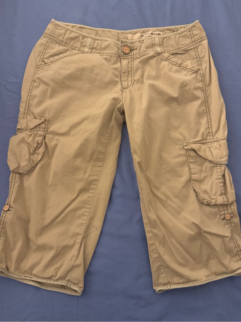 DKNY Khaki Cargo Capri Pants